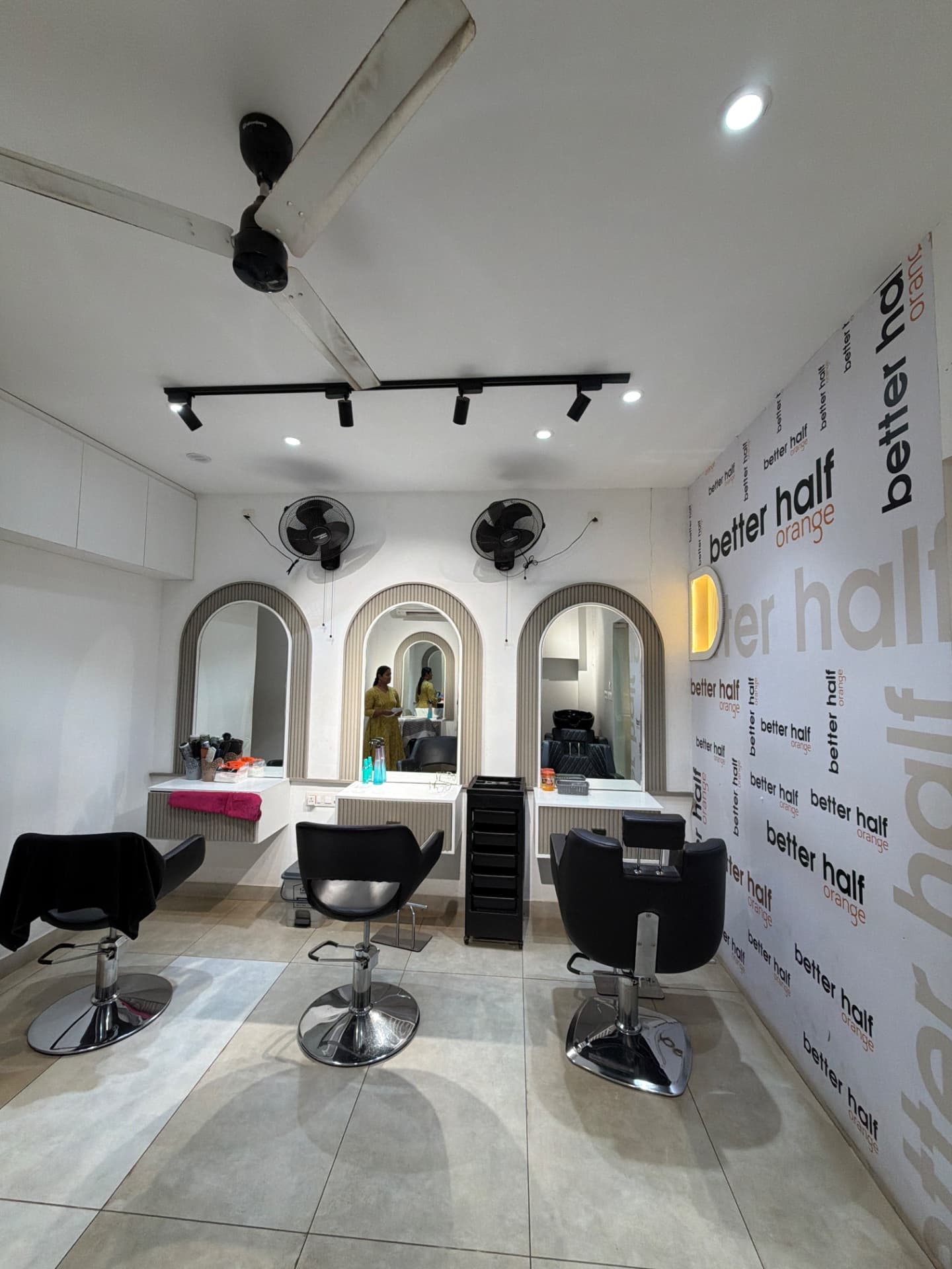 Orange Family Styling Center interior and styling stations