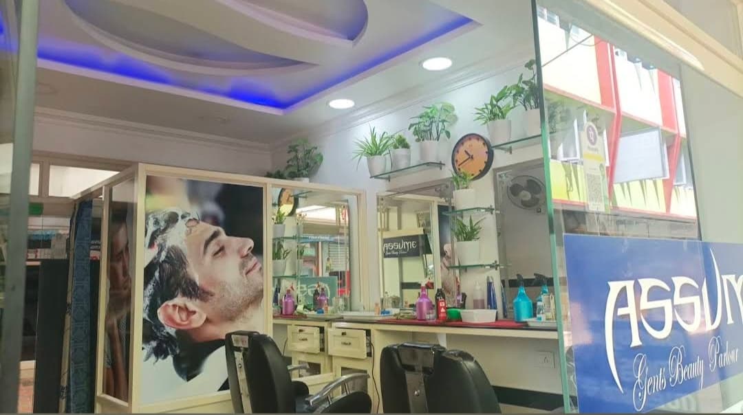 Assume Gents Beauty Parlour interior and styling stations